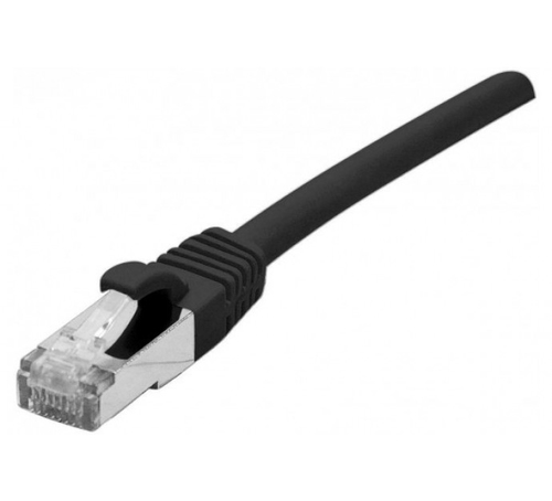 Cordon réseau RJ45-RJ45 Catégorie 6A Blindé S/FTP LSZH 2 mètres Noir
