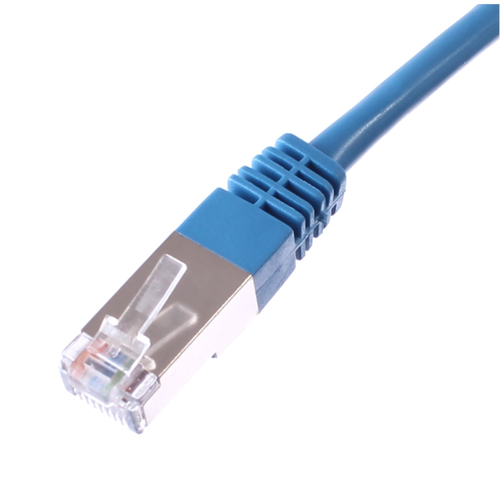 Cordon réseau RJ45-RJ45 Catégorie 6A Blindé S/FTP LSZH 3 mètres Bleu