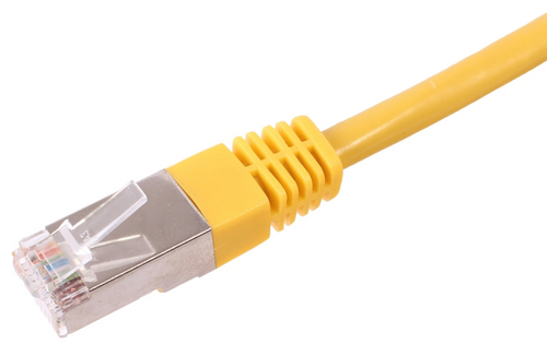 Cordon réseau RJ45-RJ45 Catégorie 6A Blindé S/FTP LSZH 3 mètres Jaune